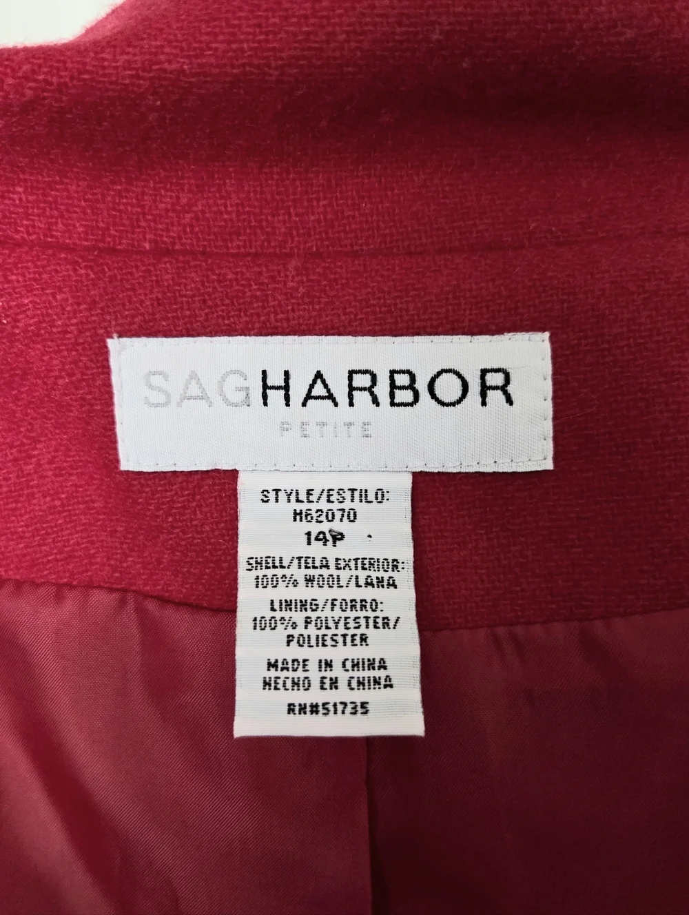 Sag Harbor Women's Red Single-Button Blazer Jacket